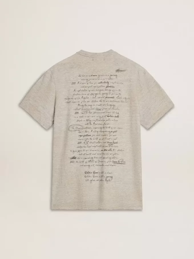Camiseta gris para hombre con letras negras Camiseta gris para hombre con letras negras