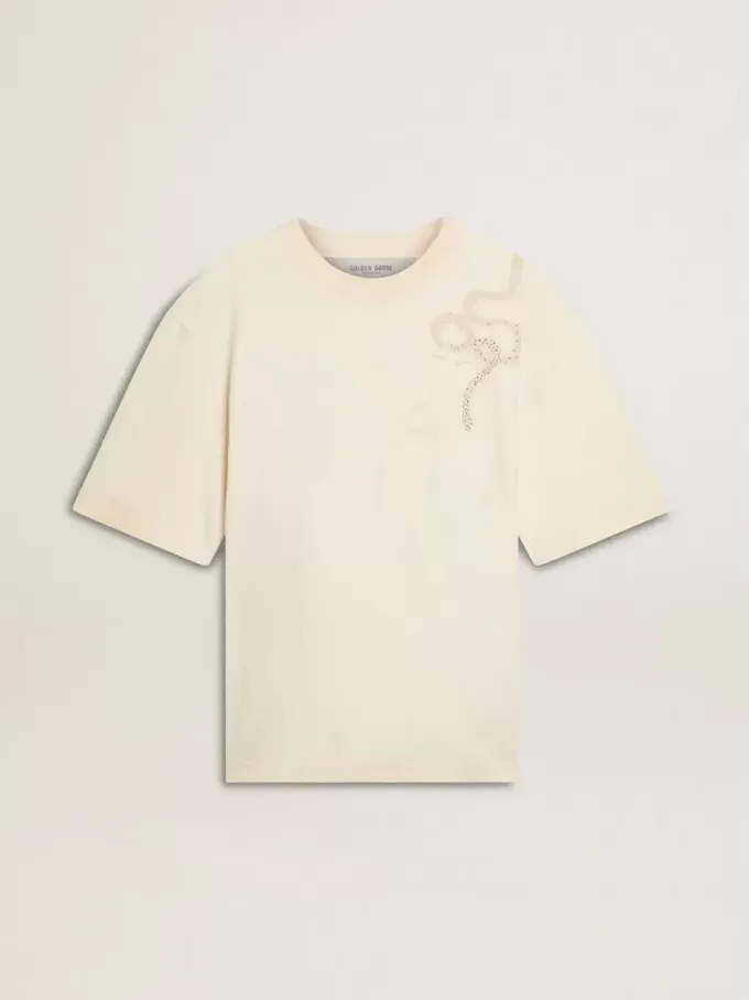 Camiseta holgada CNY en blanco desgastado Camiseta holgada CNY en blanco desgastado