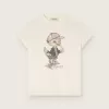 Camiseta Journey para niña en jersey de algodón blanco con estampado digital de la mascota y apliques de cristal