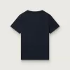 Camiseta Journey para niño en jersey de algodón azul con estampado digital de la mascota
