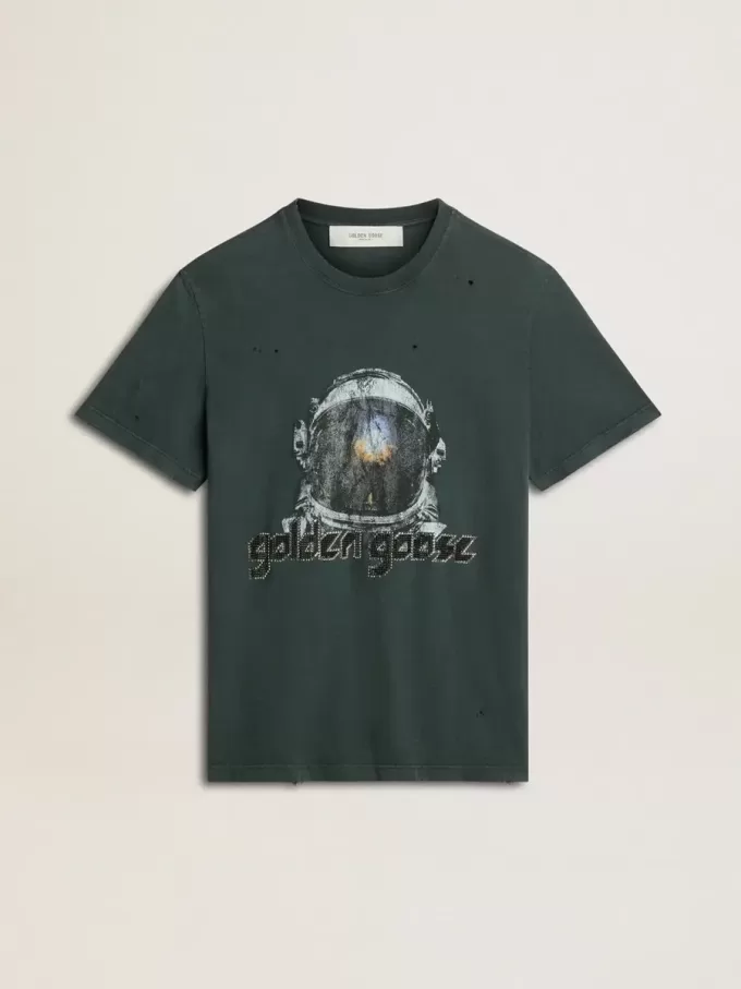 Camiseta negra con estampado multicolor Camiseta negra con estampado multicolor