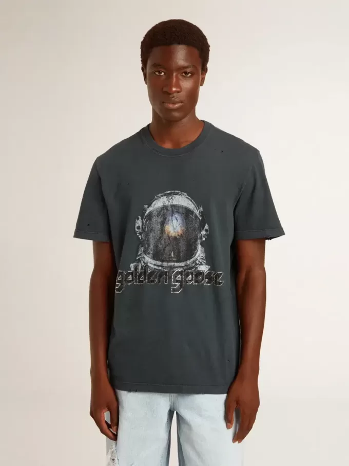 Camiseta negra con estampado multicolor Camiseta negra con estampado multicolor