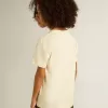 Camiseta para niño en blanco desgastado con letras multicolor Camiseta para niño en blanco desgastado con letras multicolor