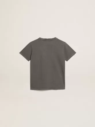 Camiseta para niño en color gris con tratamiento desgastado Camiseta para niño en color gris con tratamiento desgastado