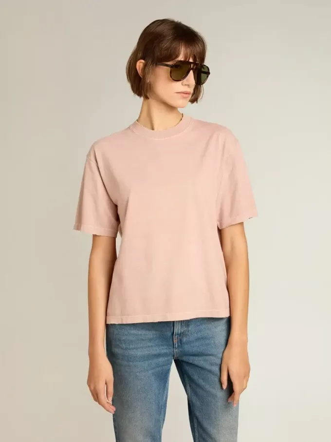 Camiseta rosa empolvado con logotipo invertido en la espalda – Jersey Capsule Camiseta rosa empolvado con logotipo invertido en la espalda – Jersey Capsule