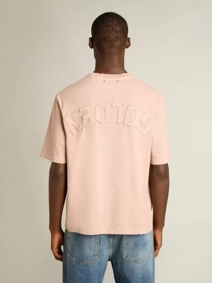 Camiseta rosa empolvado con logotipo invertido en la espalda – Jersey Capsule Camiseta rosa empolvado con logotipo invertido en la espalda – Jersey Capsule