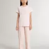 Camiseta rosa para niña con estampado rosa en la parte delantera Camiseta rosa para niña con estampado rosa en la parte delantera