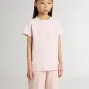 Camiseta rosa para niña con estampado rosa en la parte delantera Camiseta rosa para niña con estampado rosa en la parte delantera