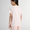Camiseta rosa para niña con estampado rosa en la parte delantera Camiseta rosa para niña con estampado rosa en la parte delantera