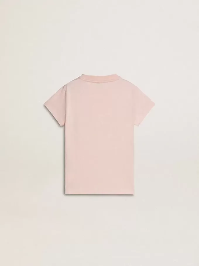 Camiseta rosa para niña con estampado rosa en la parte delantera Camiseta rosa para niña con estampado rosa en la parte delantera