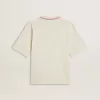 Camiseta sin mangas CNY desgastada en color blanco con bordado rojo Camiseta sin mangas CNY desgastada en color blanco con bordado rojo