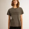 Camiseta slim fit desgastada en gris antracita Camiseta slim fit desgastada en gris antracita
