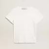 Camiseta slim fit para mujer en blanco con efecto desgastado Camiseta slim fit para mujer en blanco con efecto desgastado
