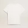 Camiseta slim fit para mujer en blanco con efecto desgastado Camiseta slim fit para mujer en blanco con efecto desgastado