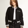 Cazadora bomber para niño en lana azul oscuro