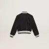 Cazadora bomber para niño en lana azul oscuro