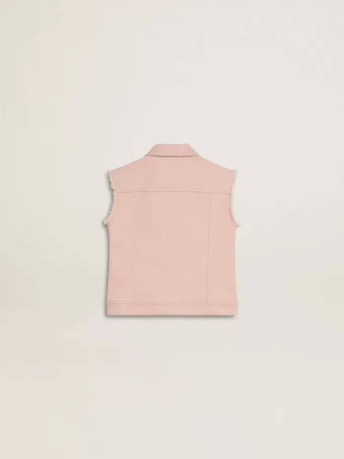 Chaleco vaquero rosa para niña Chaleco vaquero rosa para niña