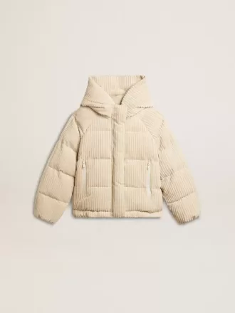 Chaqueta acolchada ecológica con cremallera y capucha