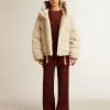 Chaqueta acolchada ecológica con cremallera y capucha Chaqueta acolchada ecológica con cremallera y capucha