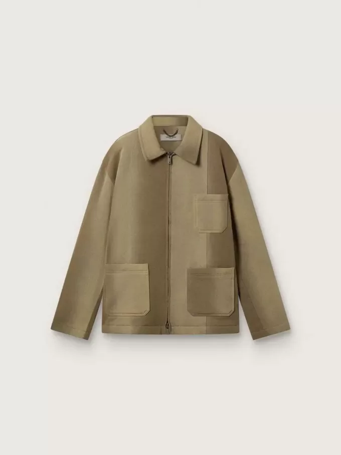 Chaqueta acolchada unisex en tonos caqui Chaqueta acolchada unisex en tonos caqui