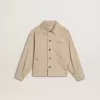 Chaqueta beige para niño con salpicaduras multicolores
