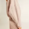 Chaqueta bomber de denim teñida de rosa para mujer Chaqueta bomber de denim teñida de rosa para mujer