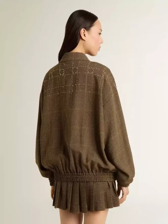 Chaqueta bomber de lana para mujer Chaqueta bomber de lana para mujer