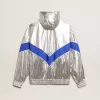 Chaqueta cortavientos para mujer en tejido técnico plateado Chaqueta cortavientos para mujer en tejido técnico plateado