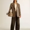 Chaqueta de mujer con estampado de pata de gallo y bordado de lentejuelas en toda la prenda Chaqueta de mujer con estampado de pata de gallo y bordado de lentejuelas en toda la prenda