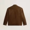 Chaqueta de pana verde oliva para hombre Chaqueta de pana verde oliva para hombre