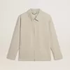 Chaqueta deportiva de lana mezclada color caqui para hombre Chaqueta deportiva de lana mezclada color caqui para hombre