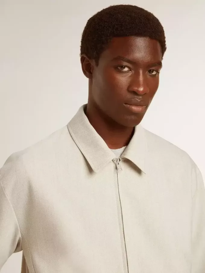 Chaqueta deportiva de lana mezclada color caqui para hombre Chaqueta deportiva de lana mezclada color caqui para hombre
