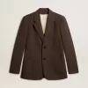 Chaqueta entallada para hombre en lana virgen gris antracita Chaqueta entallada para hombre en lana virgen gris antracita