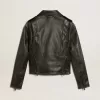 Chaqueta motera de cuero para mujer Chaqueta motera de cuero para mujer