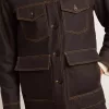 Chaqueta tipo peacoat de denim para hombre Chaqueta tipo peacoat de denim para hombre