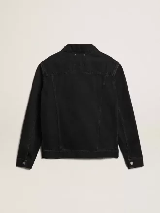 Chaqueta vaquera negra para hombre con un lavado Chaqueta vaquera negra para hombre con un lavado