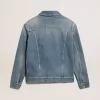 Chaqueta vaquera para hombre con lavado medio Chaqueta vaquera para hombre con lavado medio