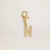 Charm con la letra N en latón dorado con cristales Charm con la letra N en latón dorado con cristales