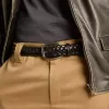 Cinturón de hombre en piel trenzada negra Cinturón de hombre en piel trenzada negra