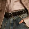 Cinturón de mujer en cuero negro Cinturón de mujer en cuero negro