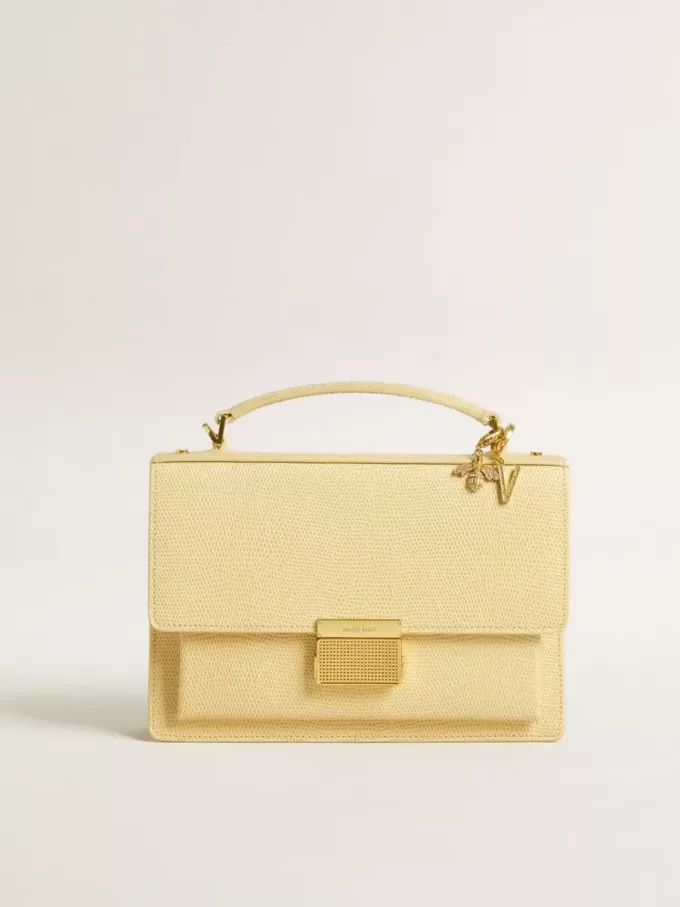 Colgante con forma de abeja en latón dorado con cristales Colgante con forma de abeja en latón dorado con cristales