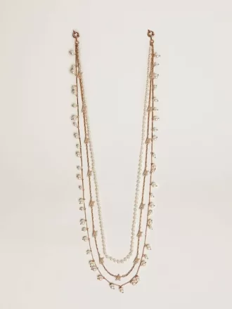 Collar de mujer con tres cadenas Heritage en color oro antiguo