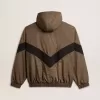 Cortavientos en beige y negro con estampado de pata de gallo Cortavientos en beige y negro con estampado de pata de gallo