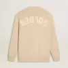 Cárdigan beige para hombre con las letras «Golden» en la espalda Cárdigan beige para hombre con las letras «Golden» en la espalda