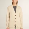 Cárdigan beige para mujer con las letras «Golden» en la espalda Cárdigan beige para mujer con las letras «Golden» en la espalda