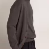 Cárdigan de hombre en algodón gris jaspeado con logotipo en la espalda Cárdigan de hombre en algodón gris jaspeado con logotipo en la espalda