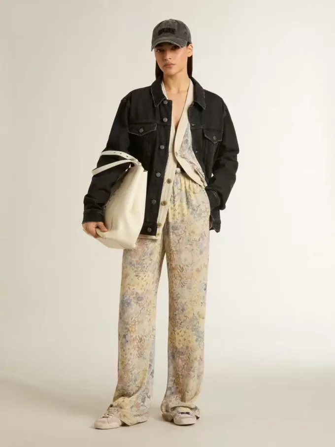 Cárdigan de mujer con estampado floral y bordados Cárdigan de mujer con estampado floral y bordados
