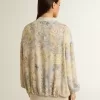 Cárdigan de mujer con estampado floral y bordados Cárdigan de mujer con estampado floral y bordados
