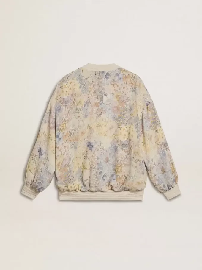 Cárdigan de mujer con estampado floral y bordados Cárdigan de mujer con estampado floral y bordados