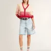 Cárdigan de mujer en color crema con rayas rojas Cárdigan de mujer en color crema con rayas rojas